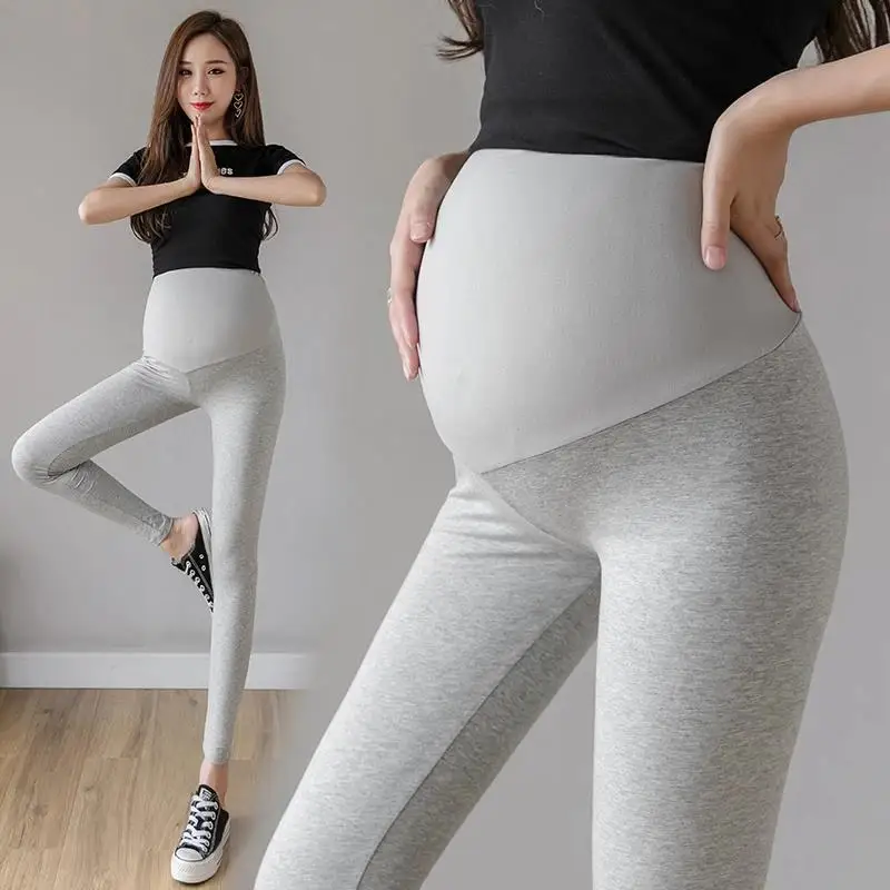 

Summer Cotton Maternity Legging Yoga Sports Casual Skinny Pants Clothes for Pregnant Women High Waist Belly Pregnancy