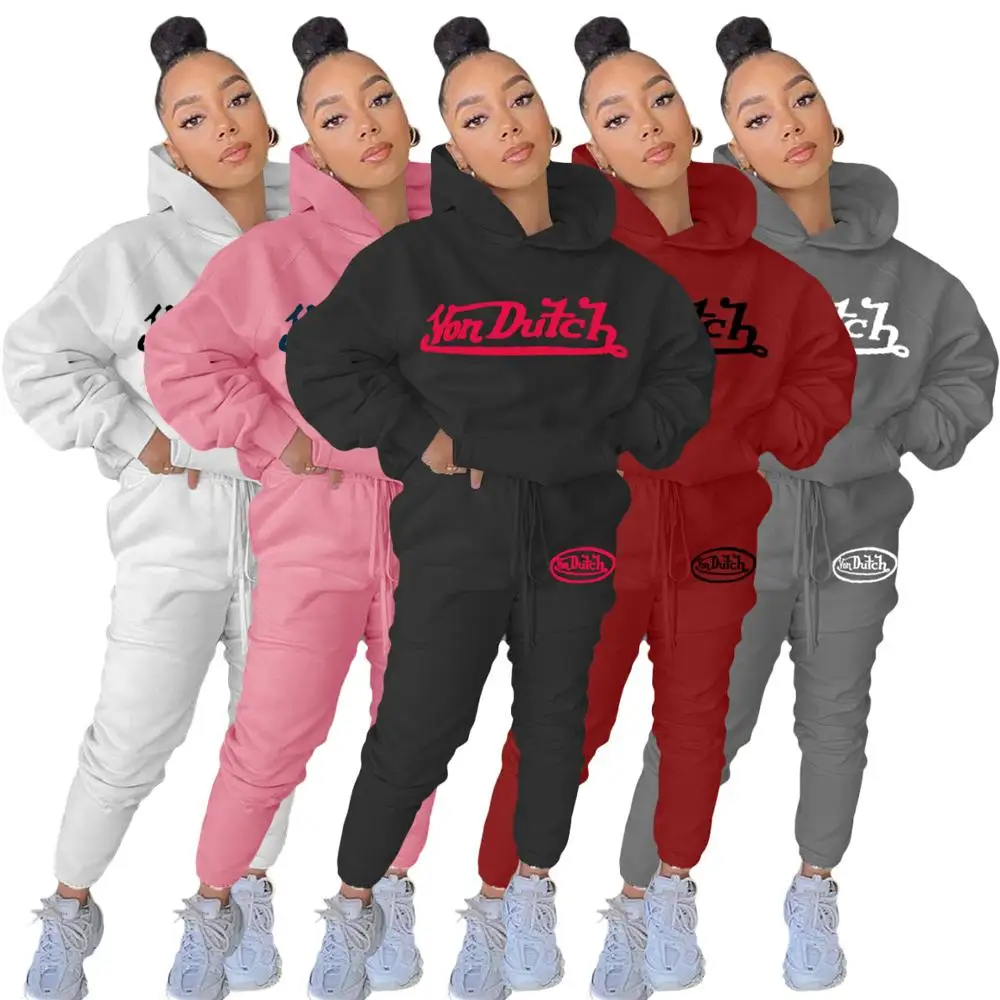 

EB-20121004 Letter Print Women Sweatsuit Set Jogging Outfits Long Sleeve 2 Piece Set Women Clothing