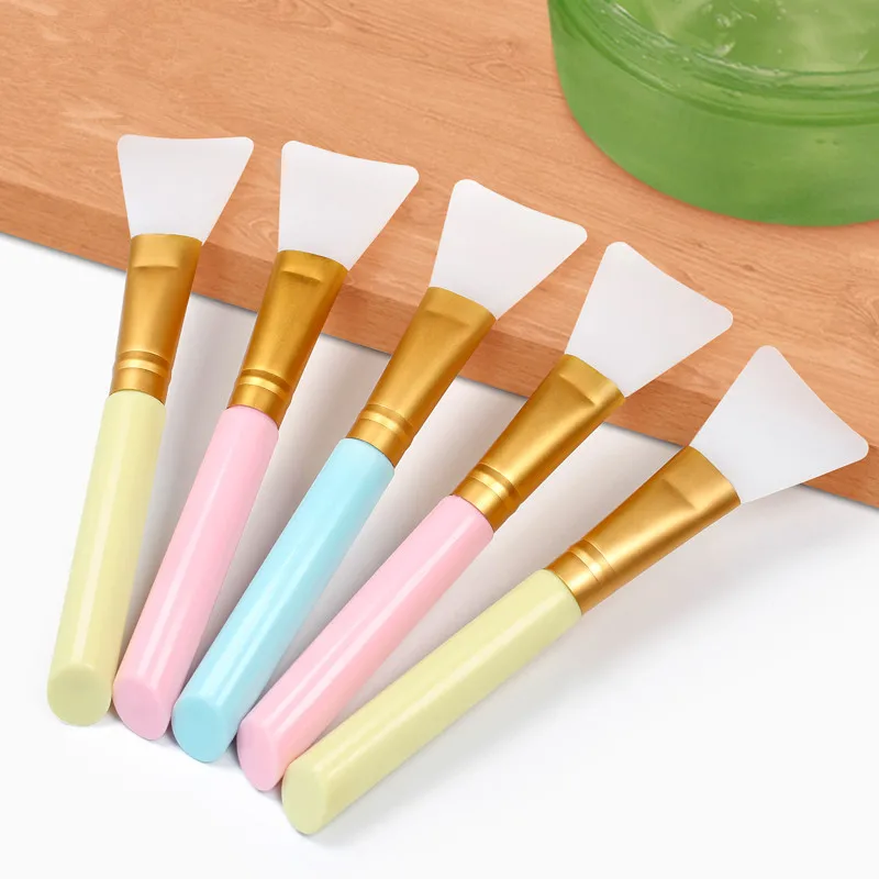 

Professional Silicone Face Mask Brush DIY Facial Mud Beauty Makeup Brush, Black/white/pink/yellow/green