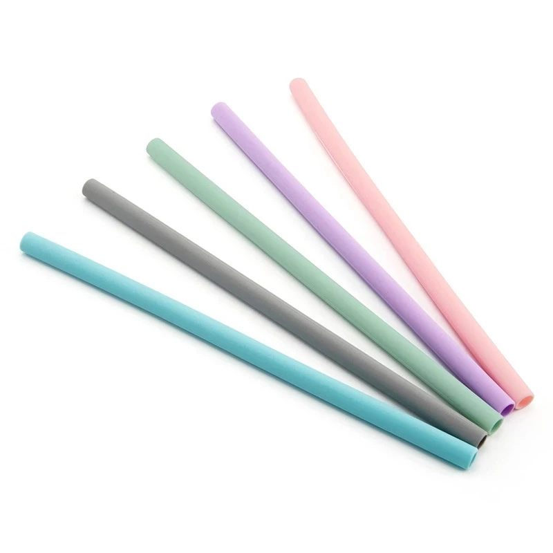 

Portable Travel Collapsible Straw Kit Foldable Extend Straw Collapsible Drinking Silicone Straw, Customized color