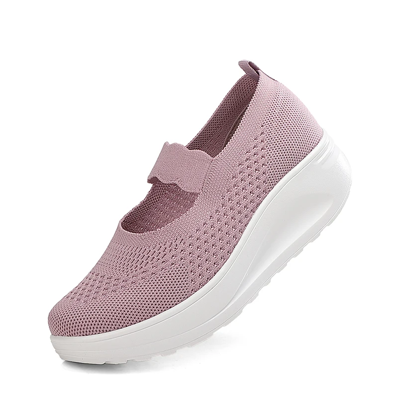 

2021 Women's Breathable Fashion Sneaker Damping Running Walking Fly Nnit Shoes Sports and Leisure Versatile Shoes