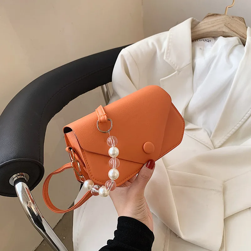 

SP646 2021 new small square bag solid color simple soft leather bag casual armpit bag, Multi colors