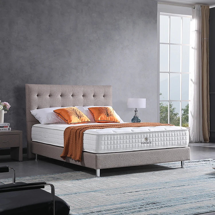 Hotel luxury foam pocket spring king size double bed mattress