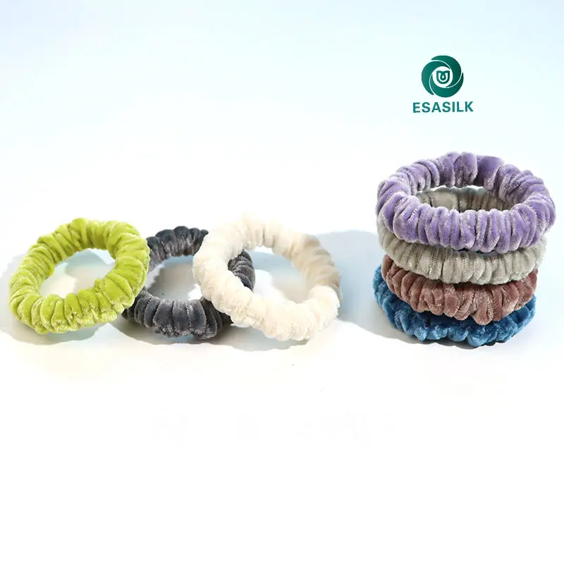 

Wholesale Silk Velvet Scrunchies Silk hair elastics Scrunchy