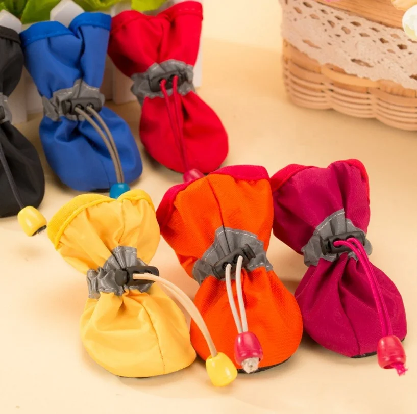 

Thick Warm Winter Dog Shoes Anti-slip Rain Snow Boots Footwear For Small Cats Dogs Puppy Dog Socks Booties, As photo