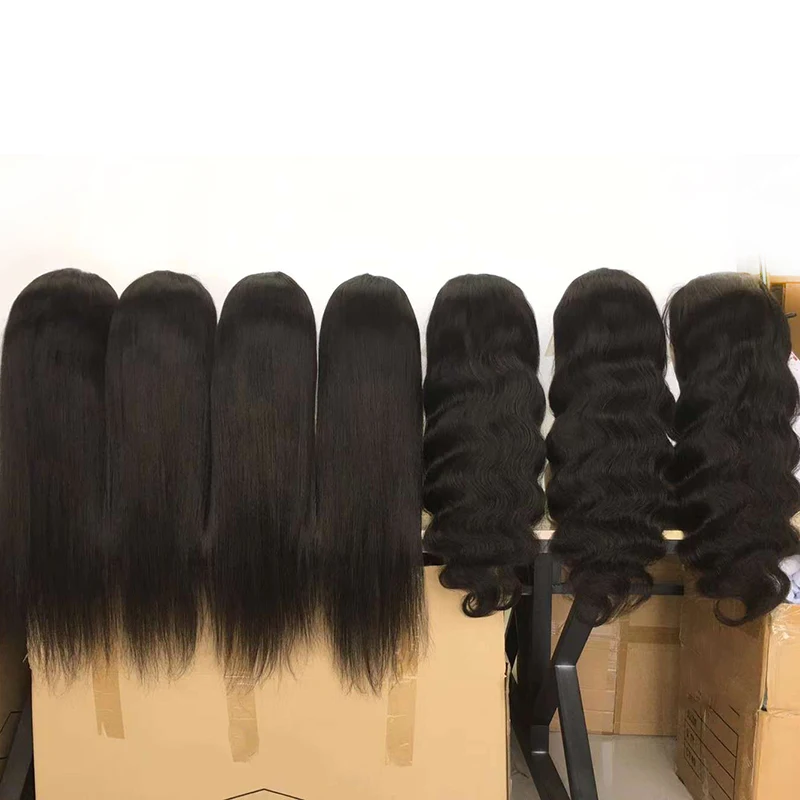 

Factory Wholesale Natural Plucked Frontal Virgin Brazilian 13X4 Hd Full Transparent Lace Front Human Hair Wigs for Black Women