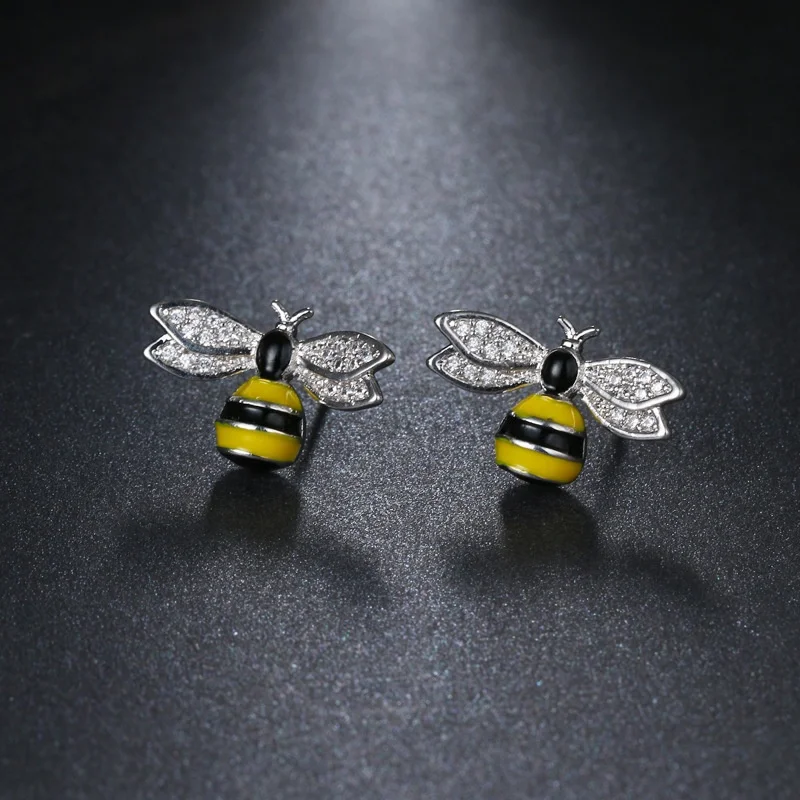 

Wholesale hot seller fashion earrings ladies cute gorgeous bee stud earings