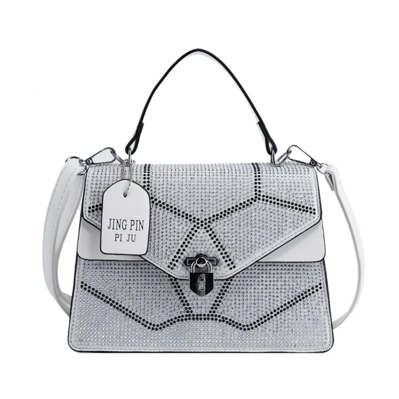 

New Arrived Trendy Ladies Women Fashion Designer Diamond Leather Hand Bags Sling Crossbody Shoulder Bags, White,red,khaki,blue,black,pink,brown,sliver