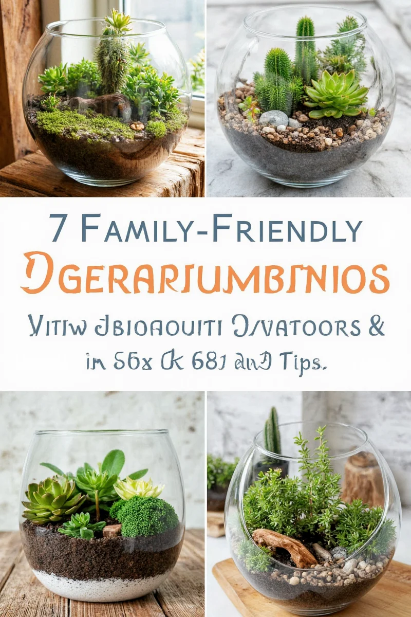 Dino Jungle Terrarium with moss and plastic dinosaurs