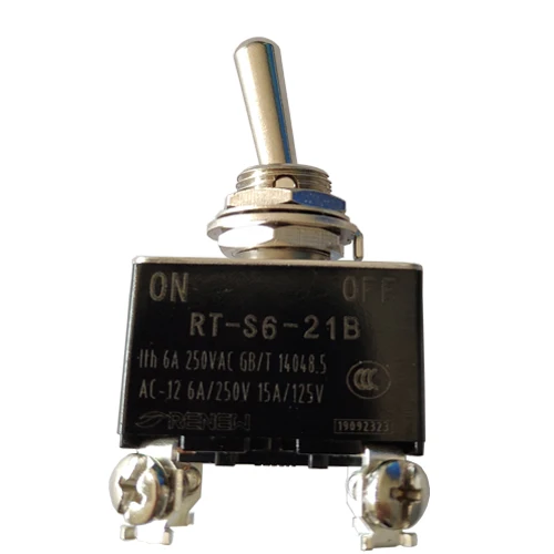 
RT S6 21B DPST ON OFF micro mini metal toggle switch CCC CERTIFICATE 