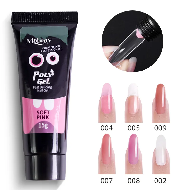 

jinyi quick poly building gel builder easy long lasting poly gel for nail extension, 9 colors