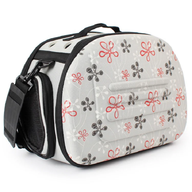 

Wholesale Fashion Large Floral Foldable EVA Pet Cages Carriers Breathable Pet Dog Cat Travel Carrier, As picture