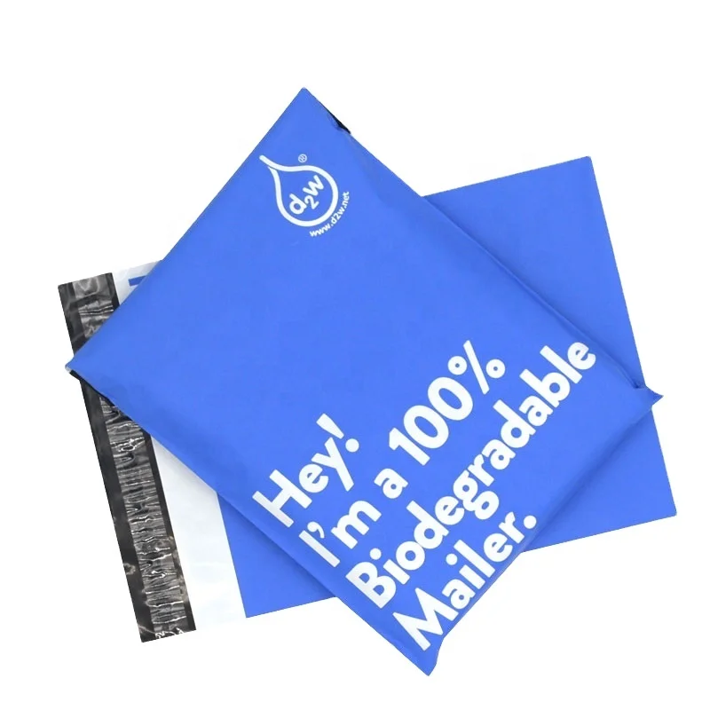 

RTS 100% Biodegradable Mailing Bag D2W Compostable Poly Mailer Bag Eco-friendly Plastic Bag Recycle Custom Logo