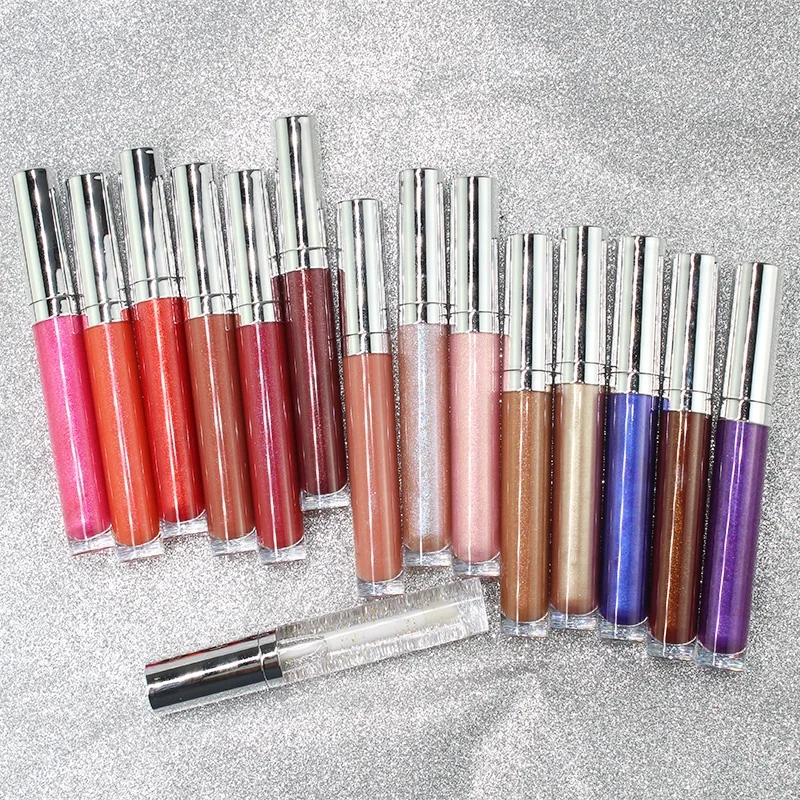 

New 2018 cosmetics private label lipgloss set custom logo