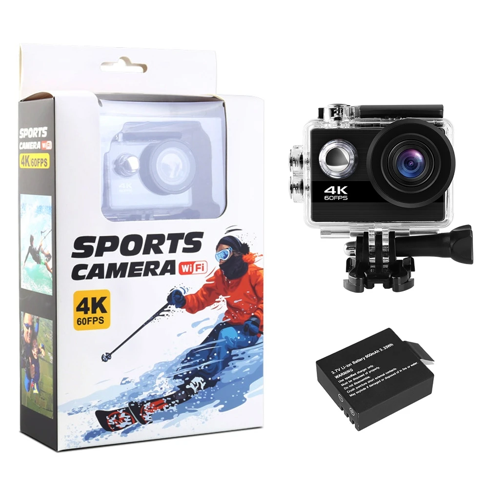 
2020 Hottest Wifi Sports Cam waterproof 30 meters 4K 60 fps Action camera for New year Gift  (60344241058)