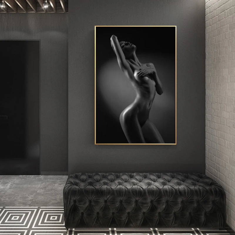 
Posters and Prints Wall Art Canvas Painting Fashion Art Photo of Elegant Nude Model Pictures for Living Room Home Decor 