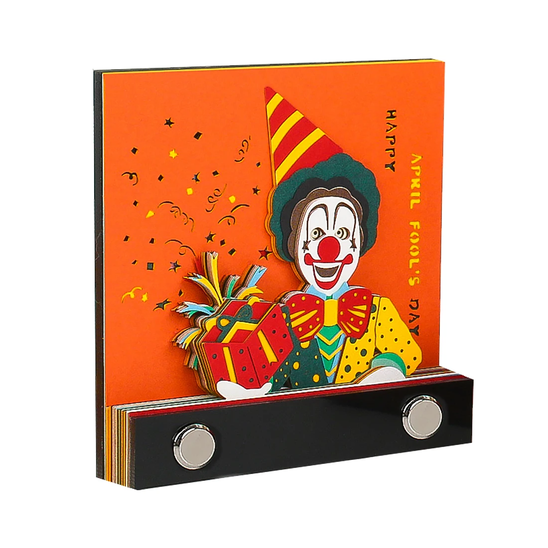 

Factory Original Paper Carving Crafts Gift Tear Foldable Sticky Note Clown 3D Memo Pad