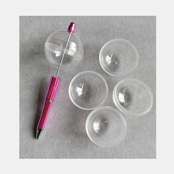 

Christmas Round Shape Transparent Clear Snow globes Bead for Pens DIY Craft Making