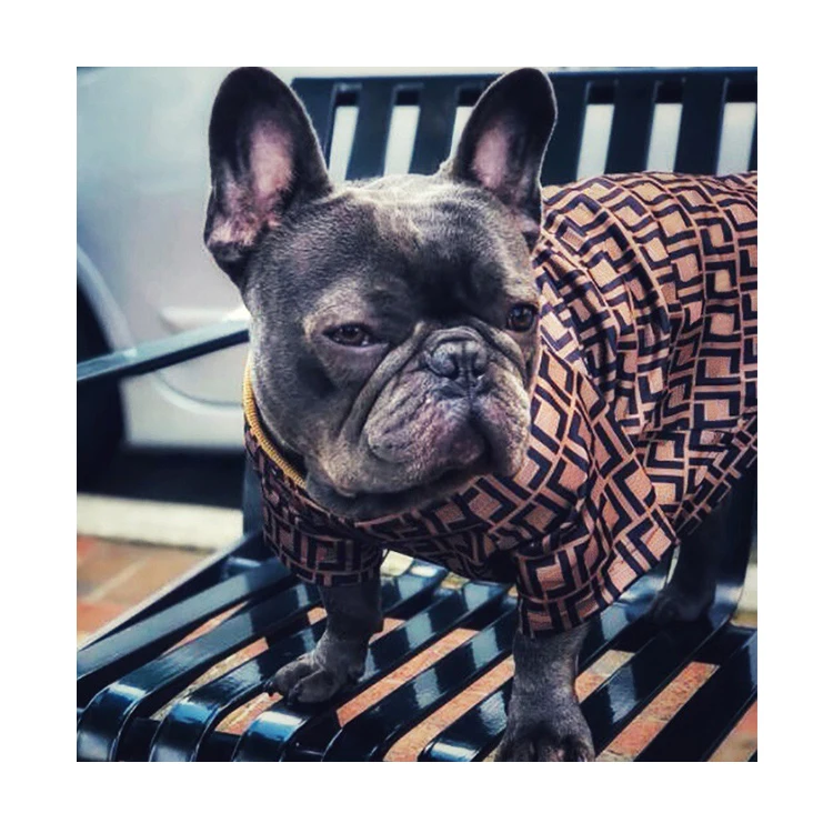 

Luxury brand logo printed letter dog clothes thin summer pet ice T-shirt