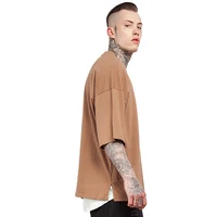 

Wholesale 100%cotton blank t shirts drop shoulder mens hip hop streetwear oversized tshirt