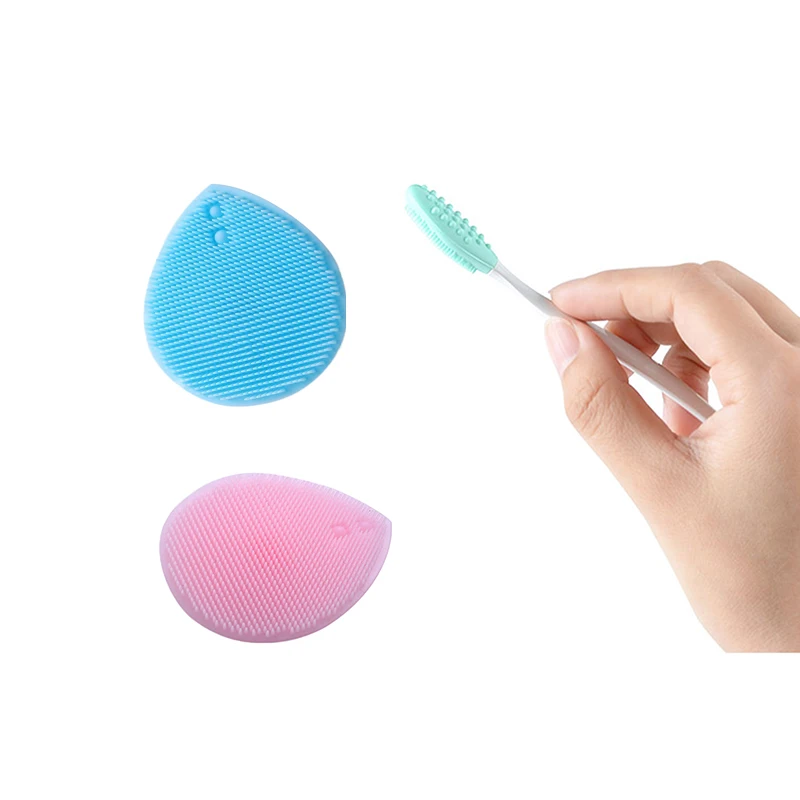 

Silicone Face Scrubber + Lip Scrubber Brush Set Exfoliating For Sensitive Delicate Dry Skin, Pink,blue,red,black..customize color