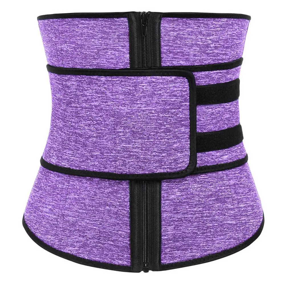 

Manufacturer Neoprene Exercise Body Shaper Belt Waist Sweat Band for Women, Grey, purple and grey