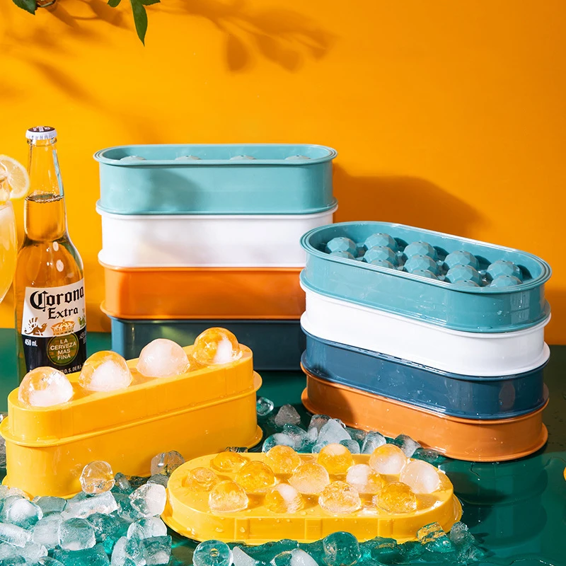 

Ice Cube Trays Silicone Combo Ice Molds,Sphere Ice Ball Maker with Lid,Reusable