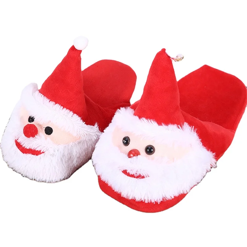 

New ladies home slippers indoor soft-soled warm slippers factory wholesale Christmas gift cotton slippers for women, Santa claus,reindeer,christmas hat,