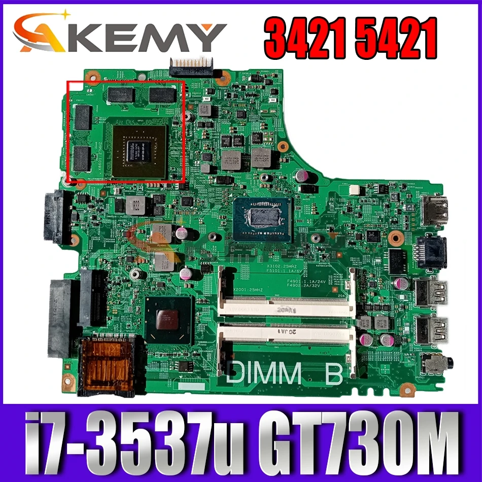

For DELL 3421 5421 CN-04FF3M 04FF3M 4FF3M 4FF3M Laptop Motherboard i7-3537u GT730M 12204-1 PWB:5J8Y4 100% fully tested