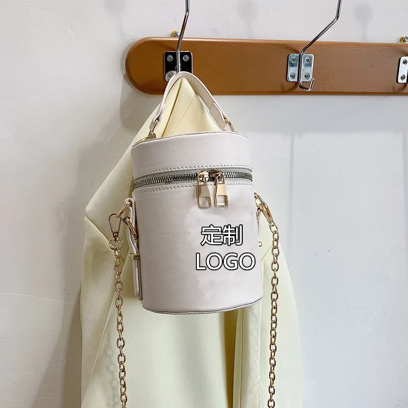 

Vegan leather shoulder corssbody bucket bag female hand bags hat set handbags for women luxury custom logo, 4 colors