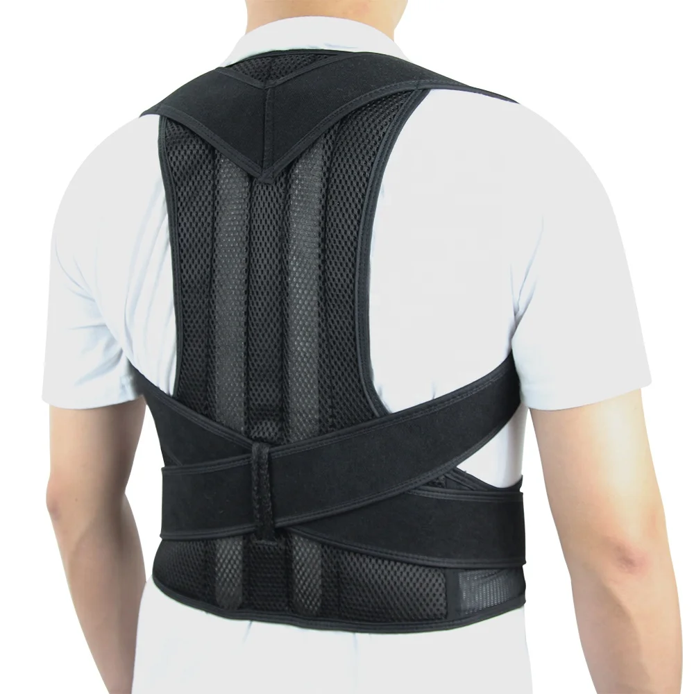 

ON-M007 High quality adjustable posture corrector for men and women adult and child, Black