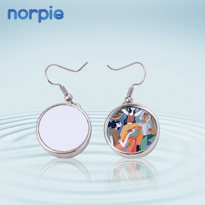 

Newly Arrival Blank Sublimation Earrings Jewelry Snap Button Earrings