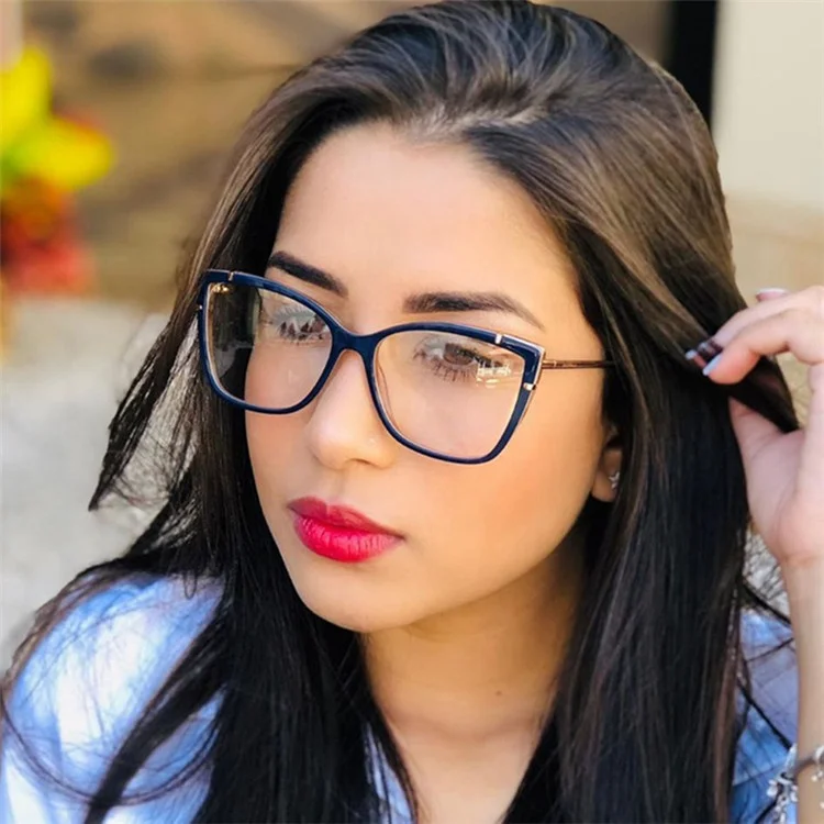 

Wholesale Custom Trend Optical Reading Frame Eyeglasses River Tr90 Cat Eye Glasses Women Anti Blue Light Glasses
