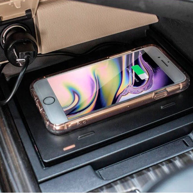 

Phone holder QC 3 dual usb ports power adapter type C Charger for Toyota Camry 2019 wireless smartphone charger