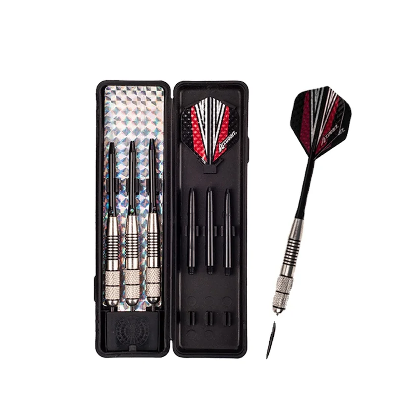 

High quality 24 g professional steel tip dart dart shaft flying rake barrel accessories Bar entertainment game darts 3 pieces, Red black and white