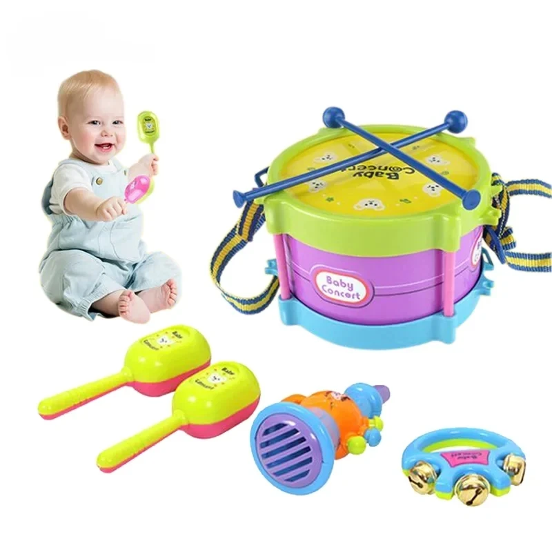 

New Children Drum Trumpet Toy Music Percussion Instrument Band Kit Early Learning Educational Toy Baby Kids Children Gift