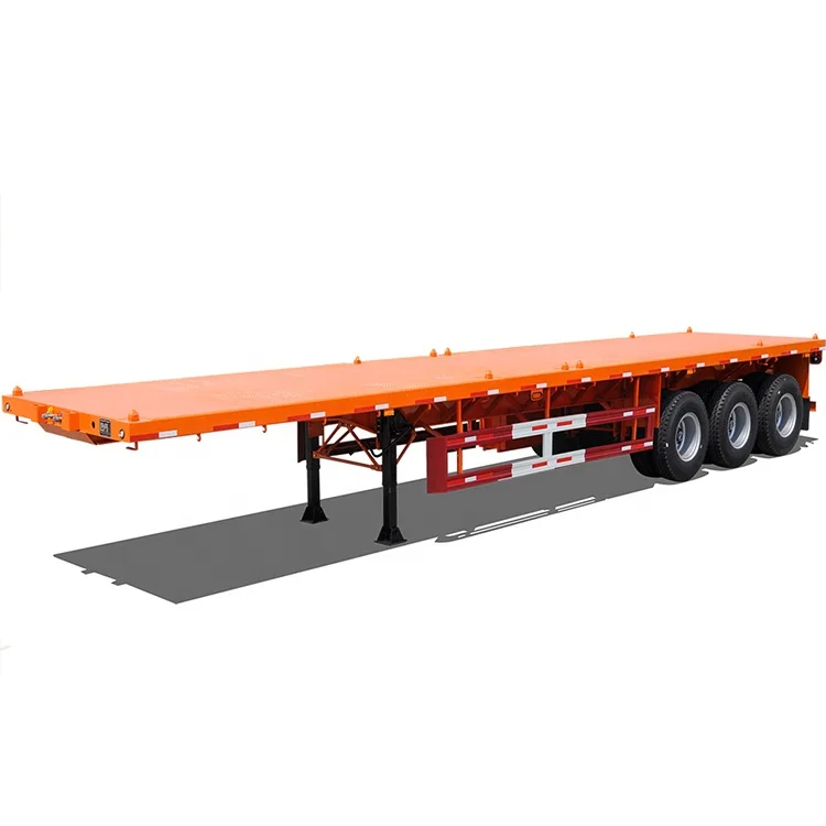 

20ft 40ft Container Shipping Trailer 3 Axles Flat-deck Shipping Semi Trailer, Customers optional