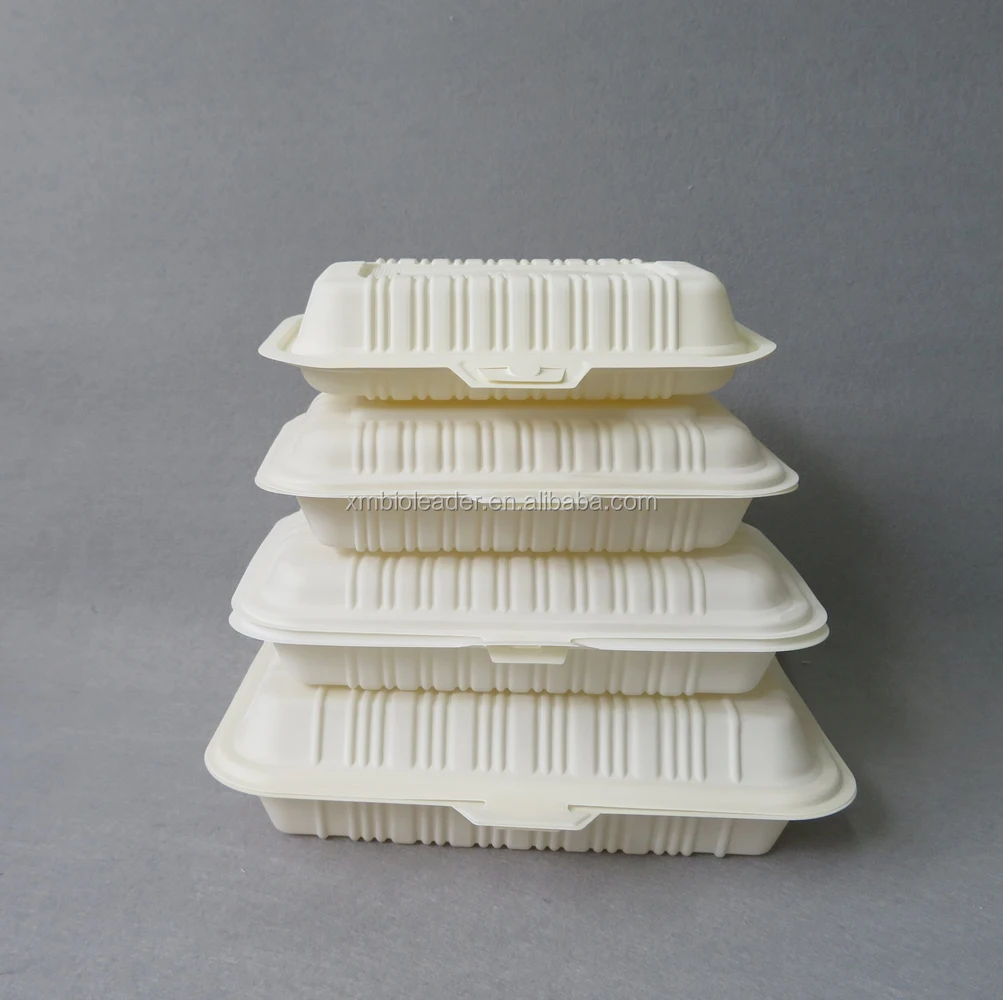 

Biodegradable Cornstarch Plastic Water-proof Food Packaging Container Box