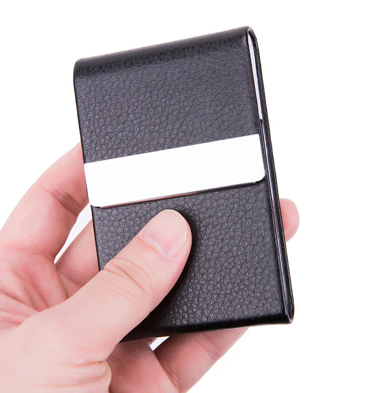 

Wholesale fashion luxury leather business card holder case logo card clip holder porte carte de visite, As per picture