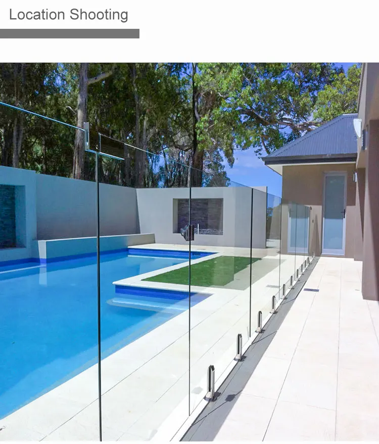 Australia standard tempered glass railing pool fencing glass balustrade for house villa