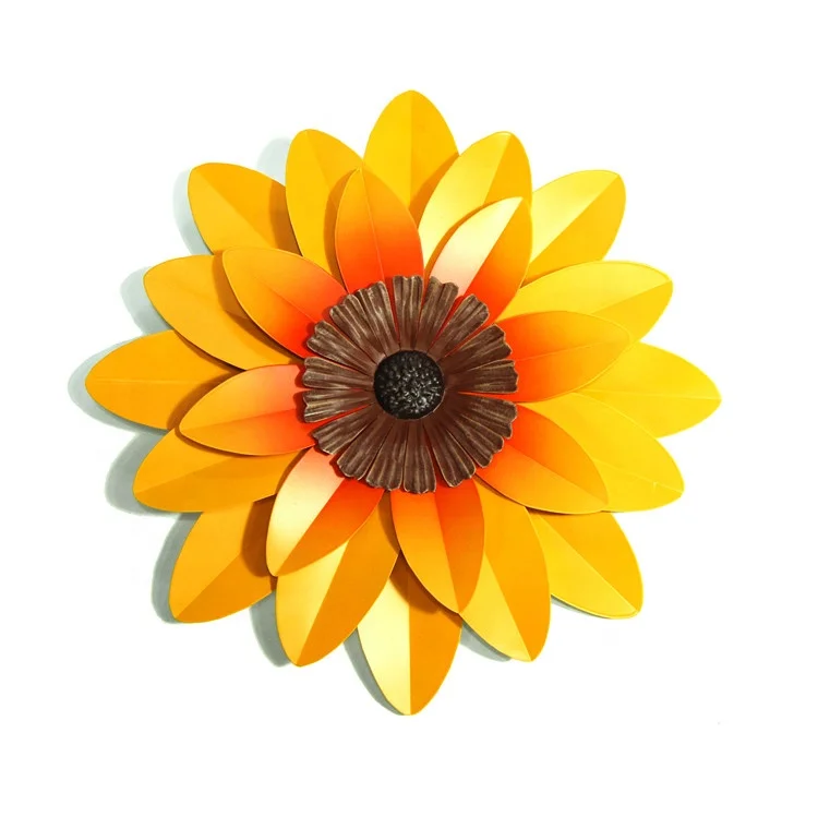 

BETTER Wholesale Hot Selling Wall Hanging Art Metal 3D Gold Flower For Living Room Outdoor Garden Plaques Decoration