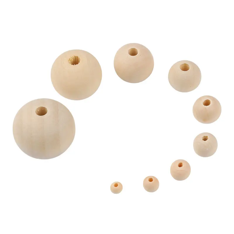 

Natural Wood Beads Unfinished Loose Wood Beads Crafts Suitable DIY Jewelry Making 4mm 6mm 10mm 12mm 14mm 16mm 18mm 20mm 30mm