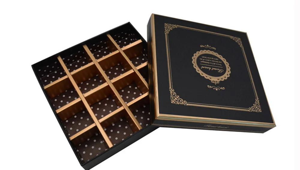 custom gold foil logo print paper cardboard lid&base cover with