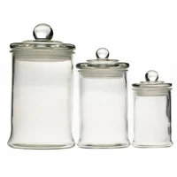 

150ml 330ml 750ml glass jar lucid food storage container with glass lids