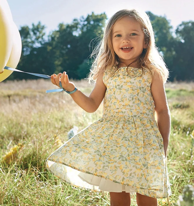 

Summer Baby Dress floral printed girl baby clothes girls' skirt Children baby girl Dress, Picture shows