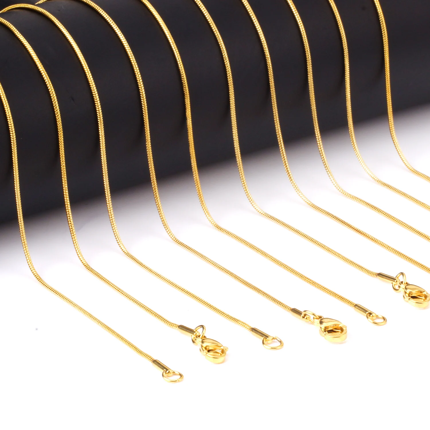 Cheap Gold Plated Necklace Chains 2mm 45cm Chains Gold/silver Flat Curb