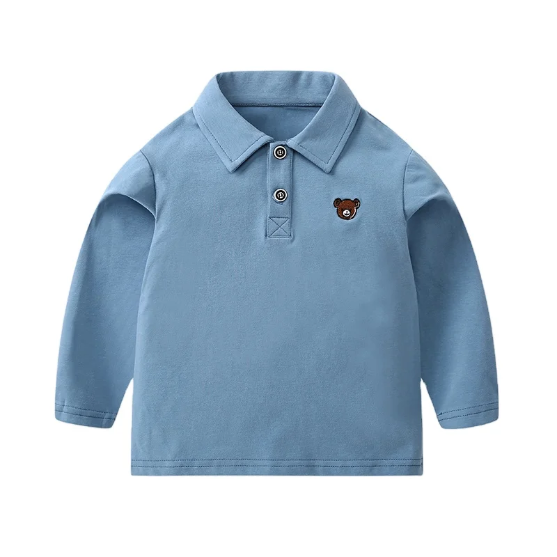 
2020 High Quality Custom cotton boy kids Cotton shirts polo shirt with long sleeve 