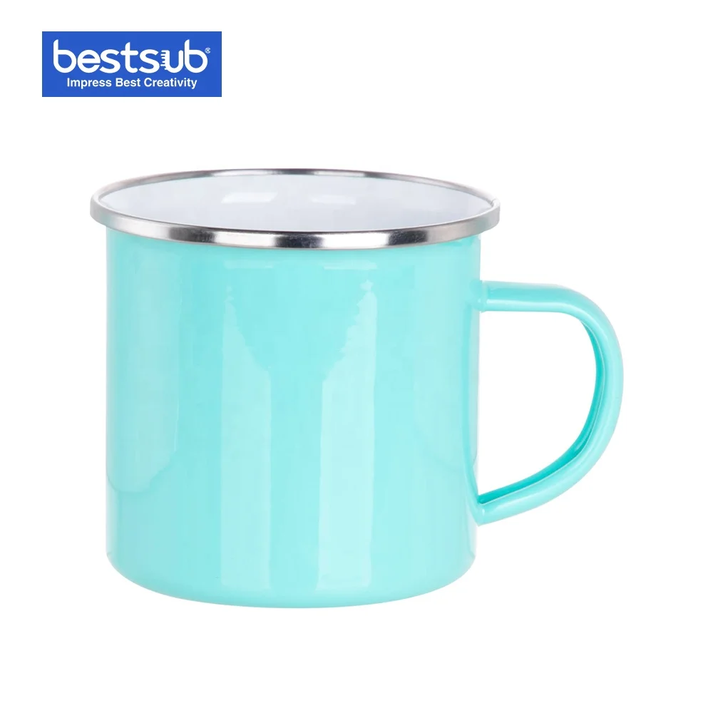 

BestSub Wholesale 12oz 360ml Sublimation Mugs Extra Glossy Colored Enamel Mug