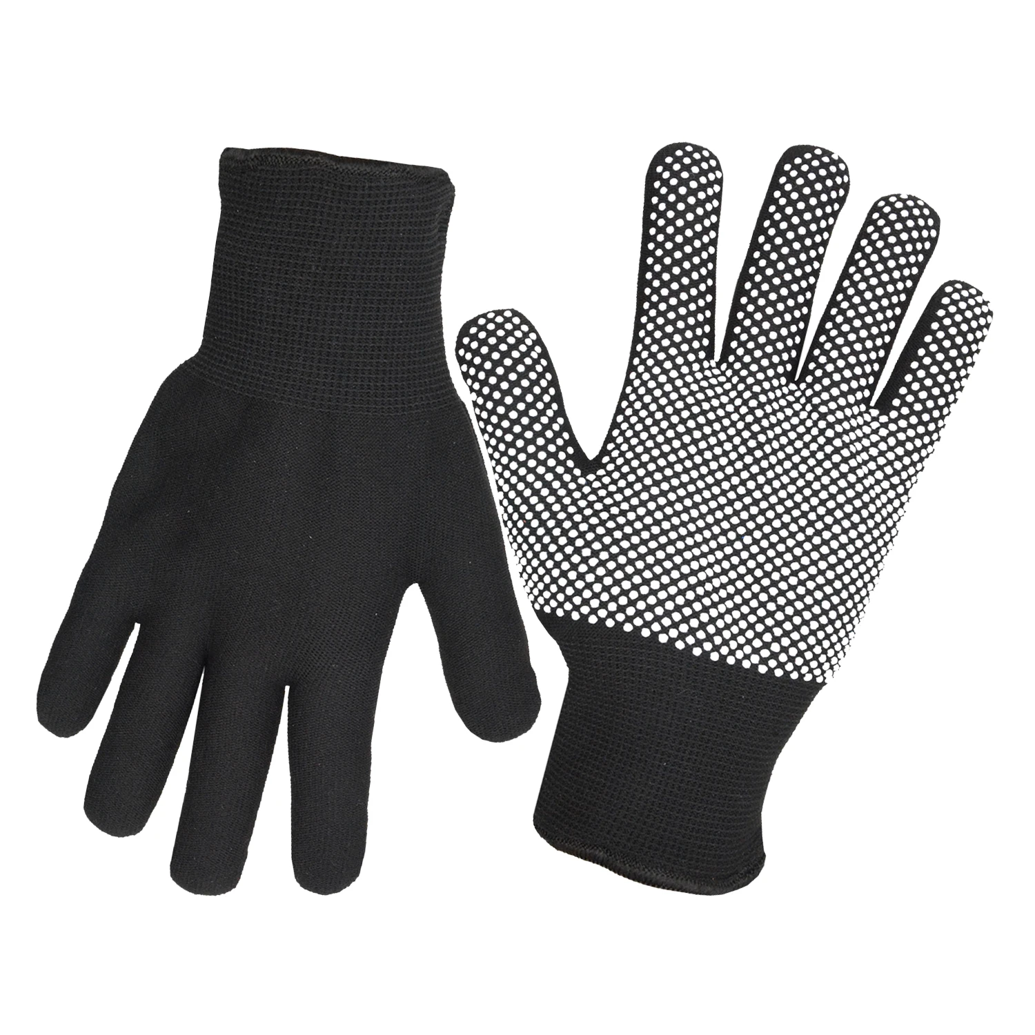 

HDD Anti-slip Dotted Ski Gloves cotton warm lining winter outdoor thermal gloves winter work gloves, Black