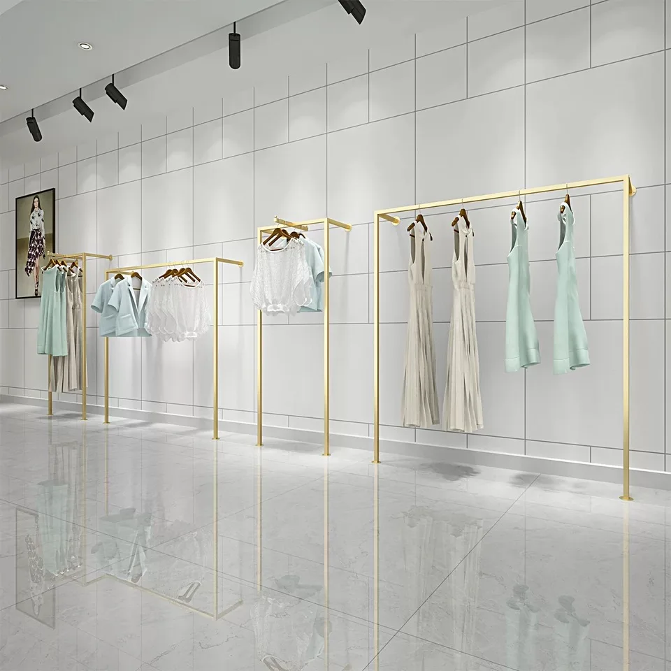 Luxury Clothing Store Equipment/wall Mounted Clothes Hanger Rack/clothes Shop Decoration For